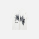 Breathable Abstract Graphic Print Oversize Cotton T-Shirt