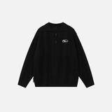European Fringed Turtleneck Knitted Polo Sweater