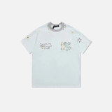 Floral Embroidered Summer Casual Long Sleeve T-Shirt