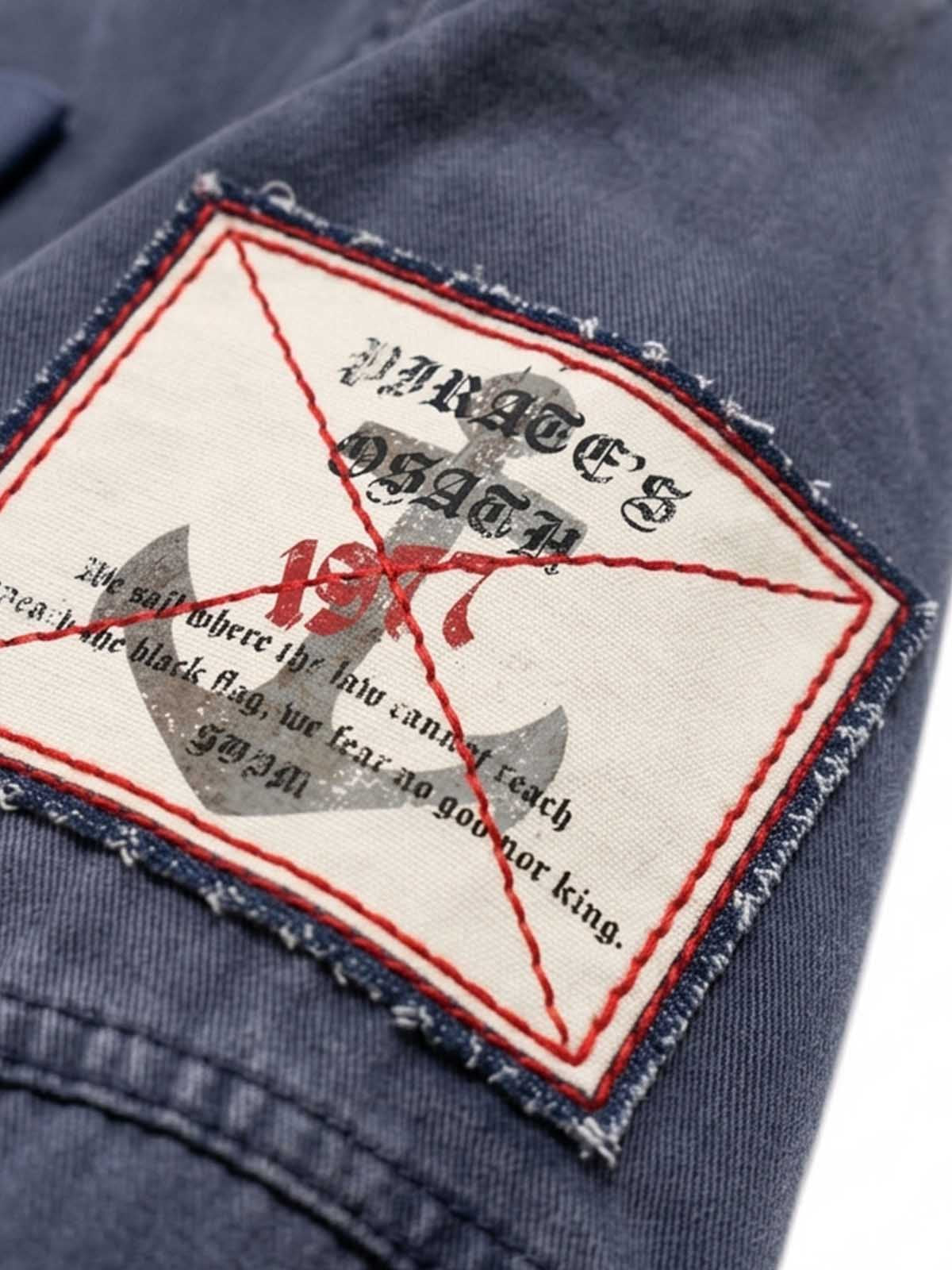 Patch Graphic Heavyweight M65 Jacket; Gray Blue / S, Gray Blue / M, Gray Blue / L, Gray Blue / XL, Gray Blue / 2XL
