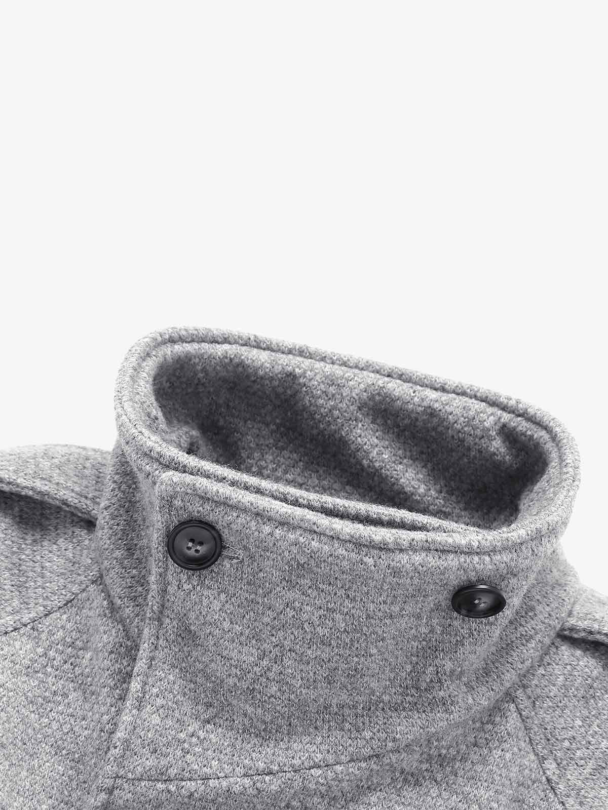 Double-Breasted Stand-Collar Jacket; Flower Ash / M, Flower Ash / L, Flower Ash / XL, Flower Ash / 2XL