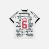 Y2K Vibrant Patchwork V-Neck Sport T-Shirt