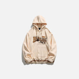 Vintage Embroidery Loose Hoodie