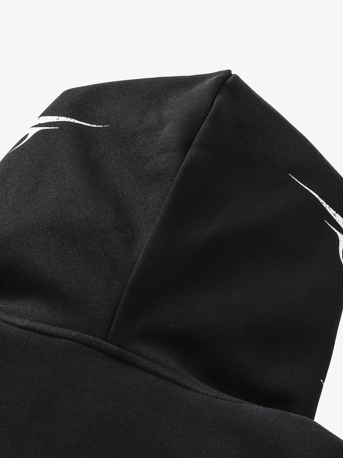 High Street Script Letter Print Zip-up Hoodie Jacket; Black / S, Black / M, Black / L, Black / XL