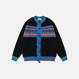 Comfortable Vintage Jacquard Crewneck Cardigan
