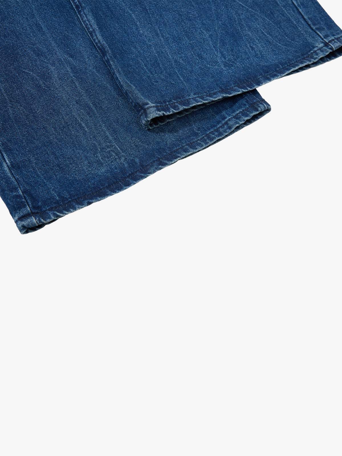 Washed Distressed Denim Jeans; Blue / S, Blue / M, Blue / L, Blue / XL, Blue / 2XL