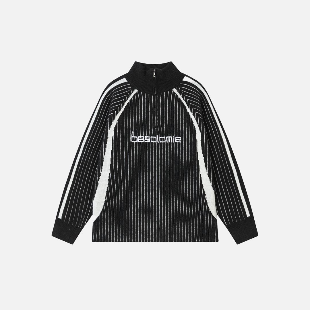 Cozy Knitted High Collar Zipper Cardigan