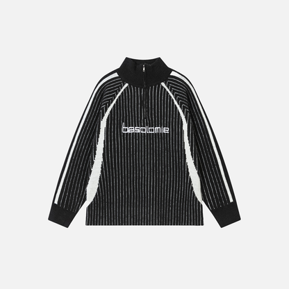 Cozy Knitted High Collar Zipper Cardigan