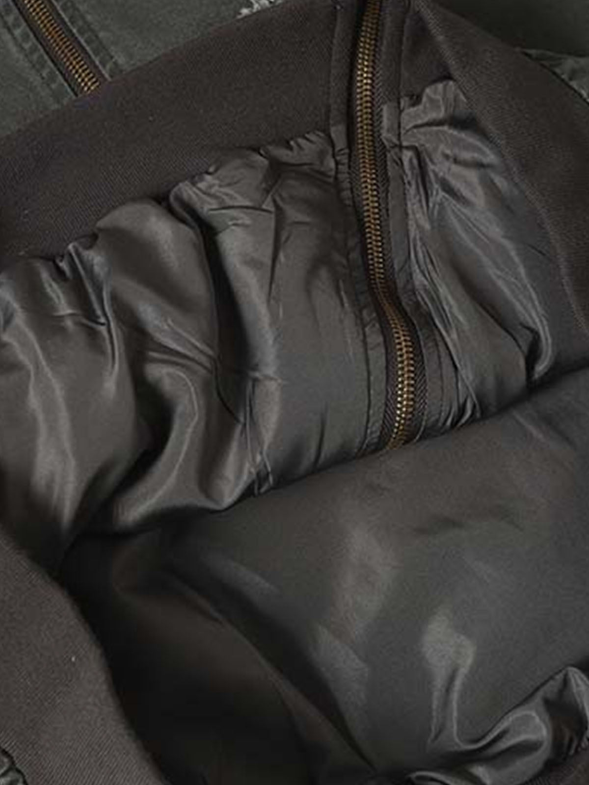 Deconstructed Patchwork Frayed Washed Jacket; Gray / S, Gray / M, Gray / L, Gray / XL