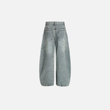 Y2K Vintage Washed Punk Cargo Denim Jeans