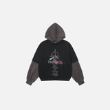 Graphic Streetwear Fake Two Piece Letter Print Hoodie