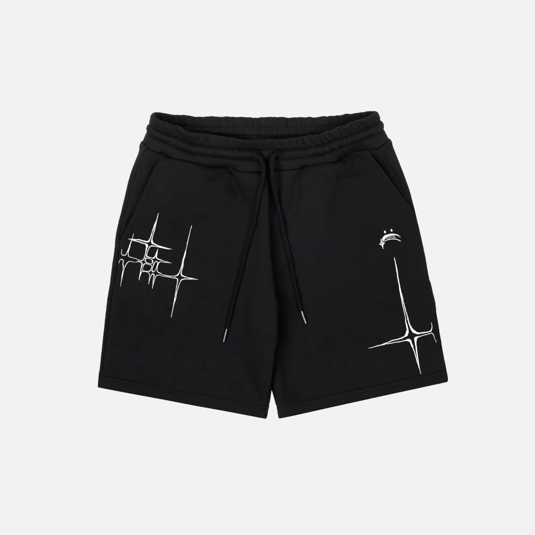 Lyrical Graphic Print Oversized Jorts