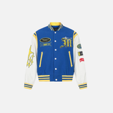 Retro Letter Embroidery Baseball Varsity Jacket