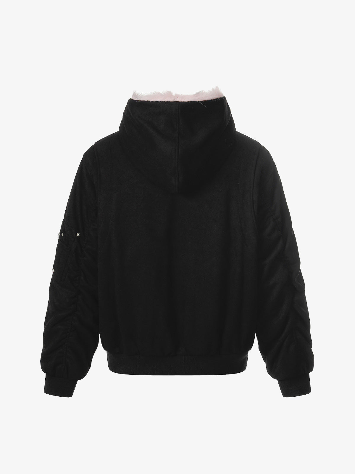 Street Fur Reversible Hooded Jacket - 2493; Black / S, Black / M, Black / L, Black / XL