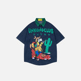 Cartoon Printed Short Sleeved Boys Shirt