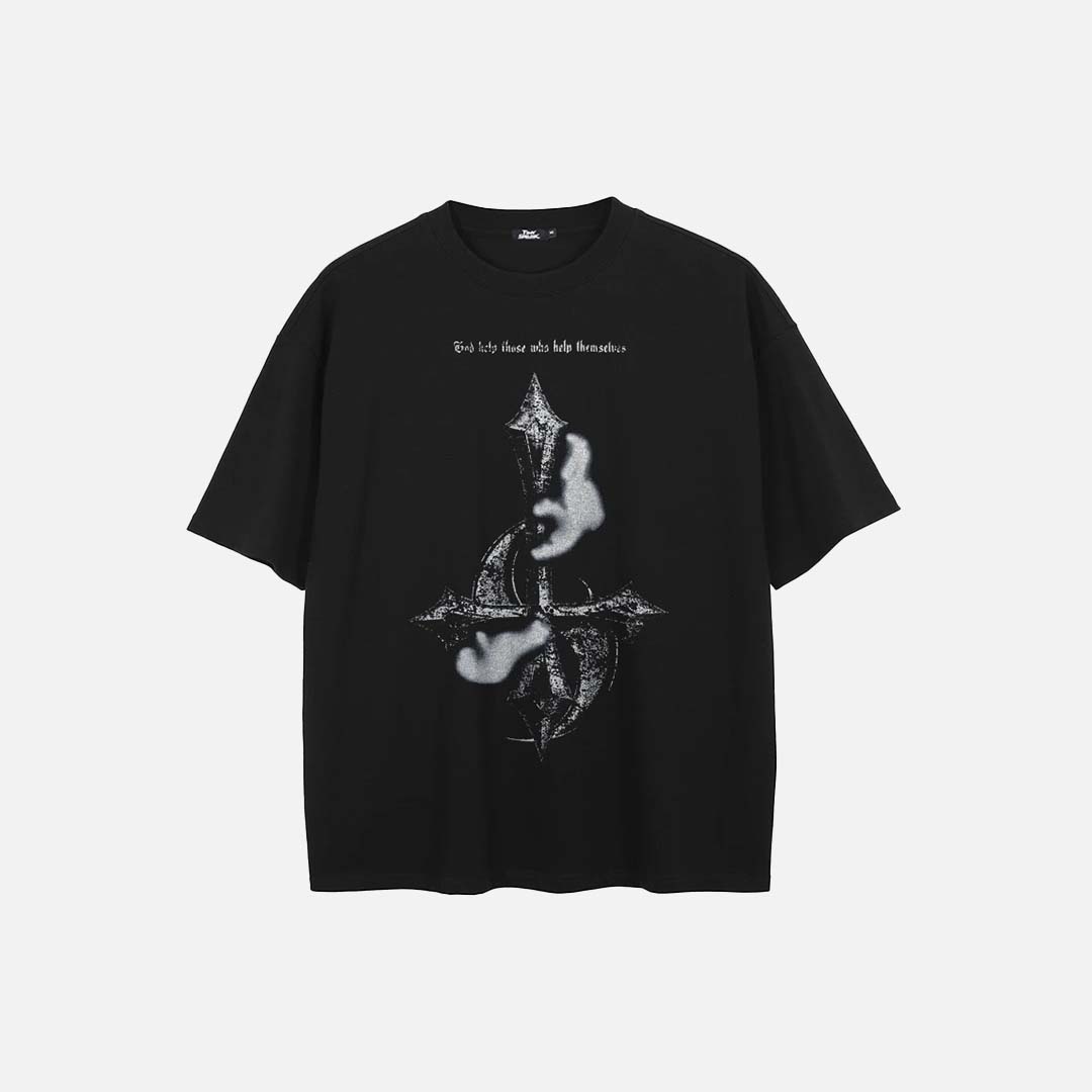 Vintage Retro Graphic Cross T-Shirt
