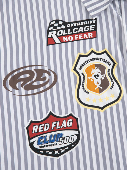 Boxy Racing Patch Short Sleeve Shirt