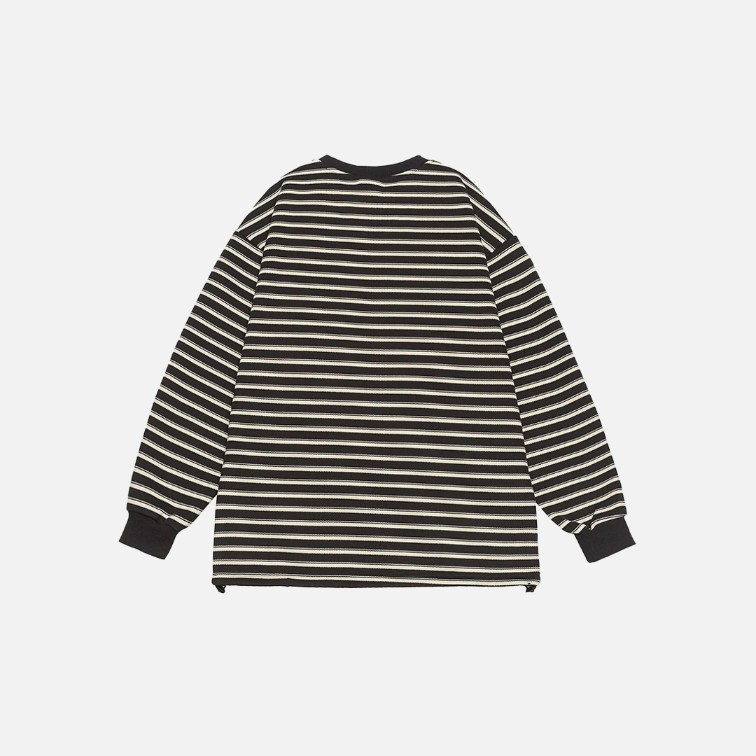 Striped Oversized Couple Long Sleeve T-Shirt
