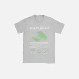 Front view of the gray Silent Hill 2 Graphic T-Shirt in a gray background