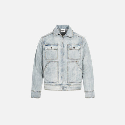 Punk Washed Loose Fit Denim Jacket