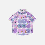 Y2K Vibrant Elevated Graphic Button-Up Shirt