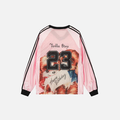 Stylish Mesh Sport Long Sleeve T-Shirt