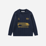 Men Cozy Oversized Letter Print Casual Sweater