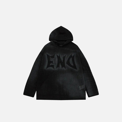 Retro Distressed Spray Hoodie