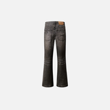 Men Scratch Distressed Ripped Straight Leg Jeans