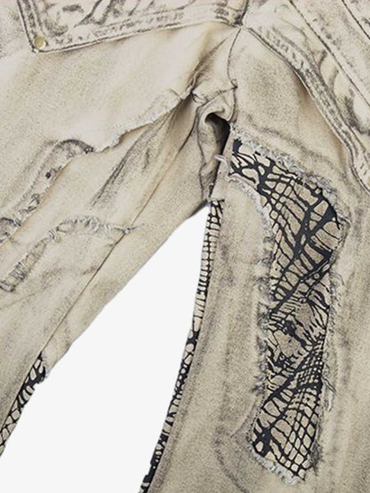 Scimitar Graphic Distressed Jeans