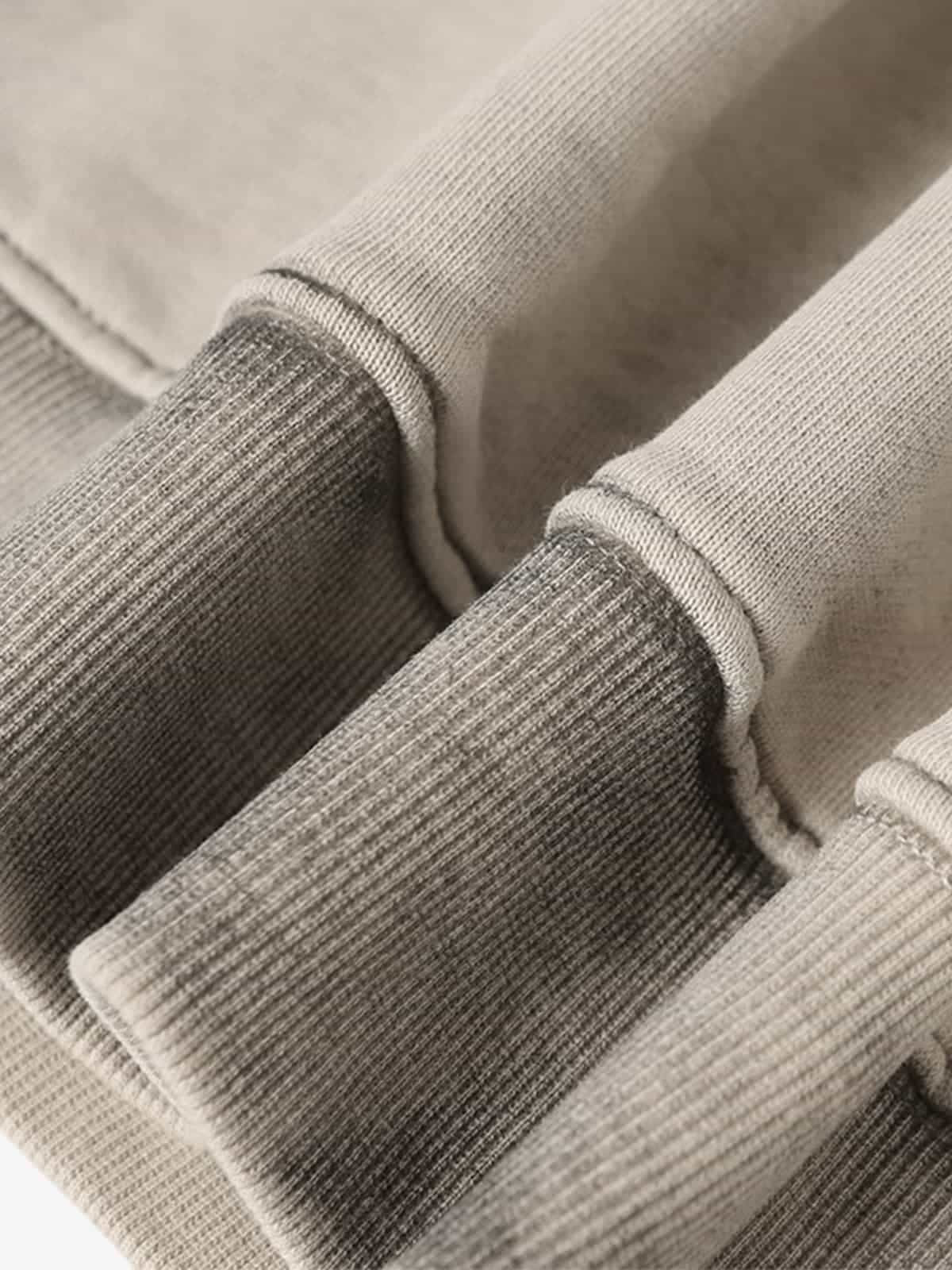 Retro Asymmetric Zip Up Deconstructed Hoodie; Apricot / S, Apricot / M, Apricot / L, Apricot / XL