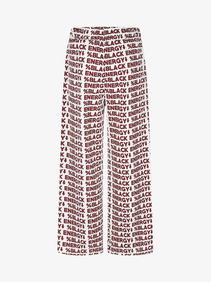 All-Over Letter Graphic Sweatpants; Red / S, Red / M, Red / L, Red / XL