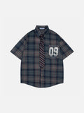 Plaid Tie 09  Graphic Shirt