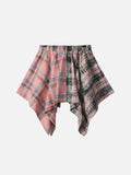 Tie Dye Plaid Skirt