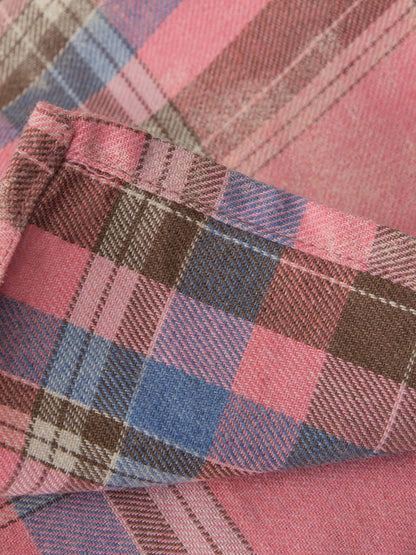 Tie Dye Plaid Skirt