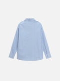 Necktie Graphic Stripe Long Sleeve Shirt