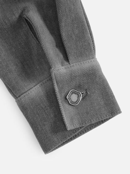 Cropped Washed Long Sleeve Shirt