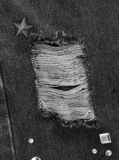 Rhinestone Washed Jorts