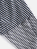 Faux Layered Plaid Long Sleeve Shirt