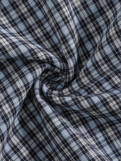 Faux Layered Plaid Long Sleeve Shirt