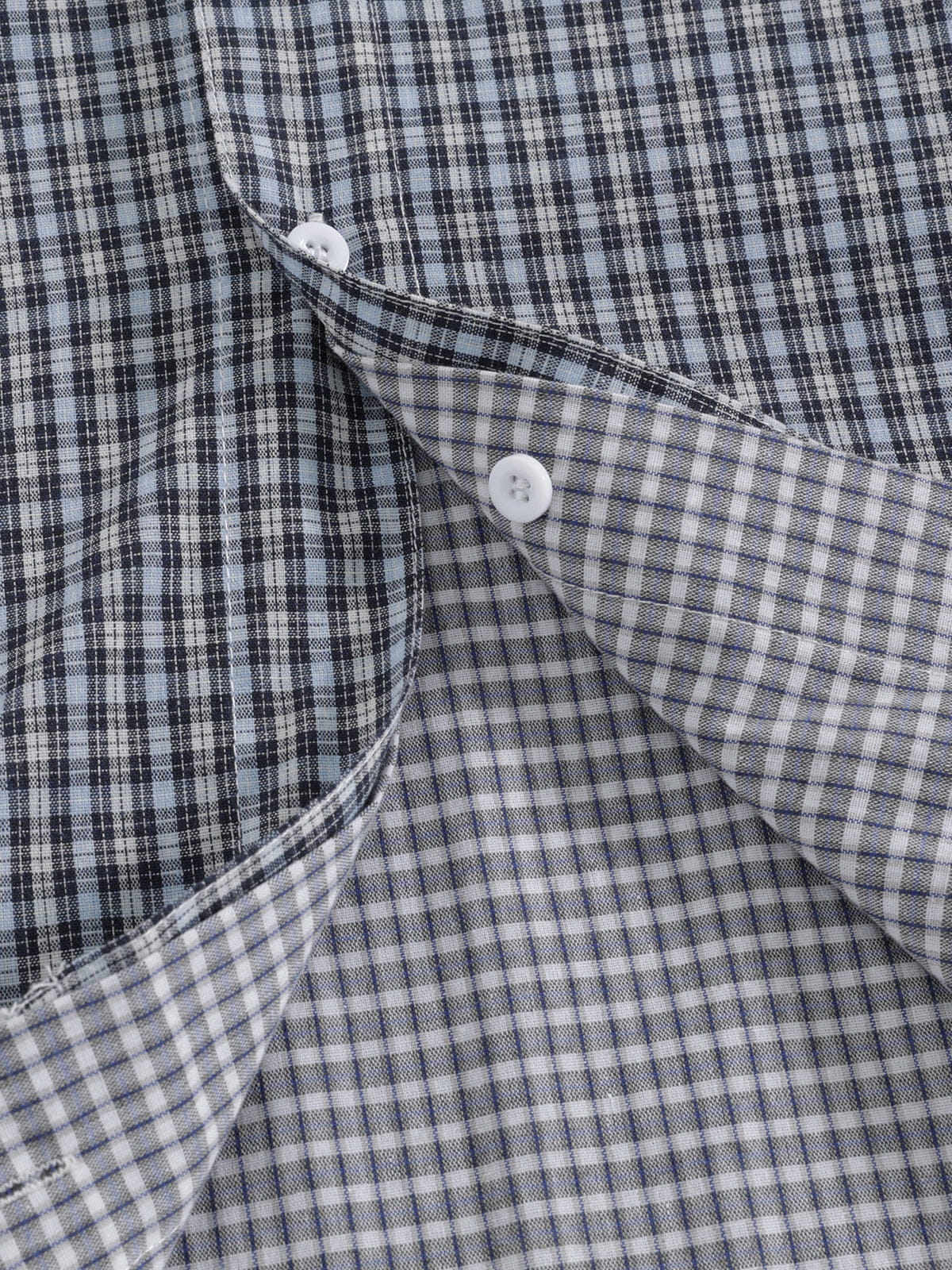 Faux Layered Plaid Long Sleeve Shirt