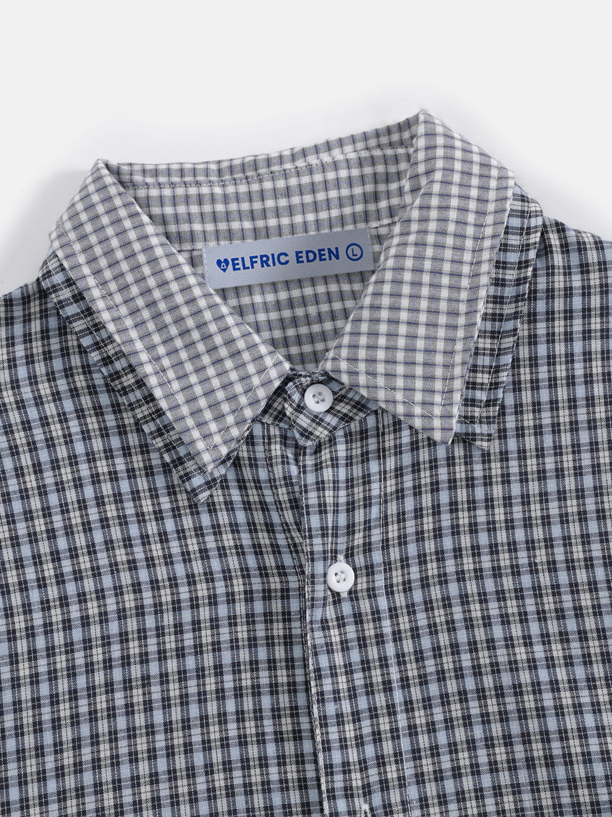 Faux Layered Plaid Long Sleeve Shirt