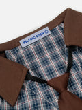 Plaid Tie Cropped Long Sleeve Shirt