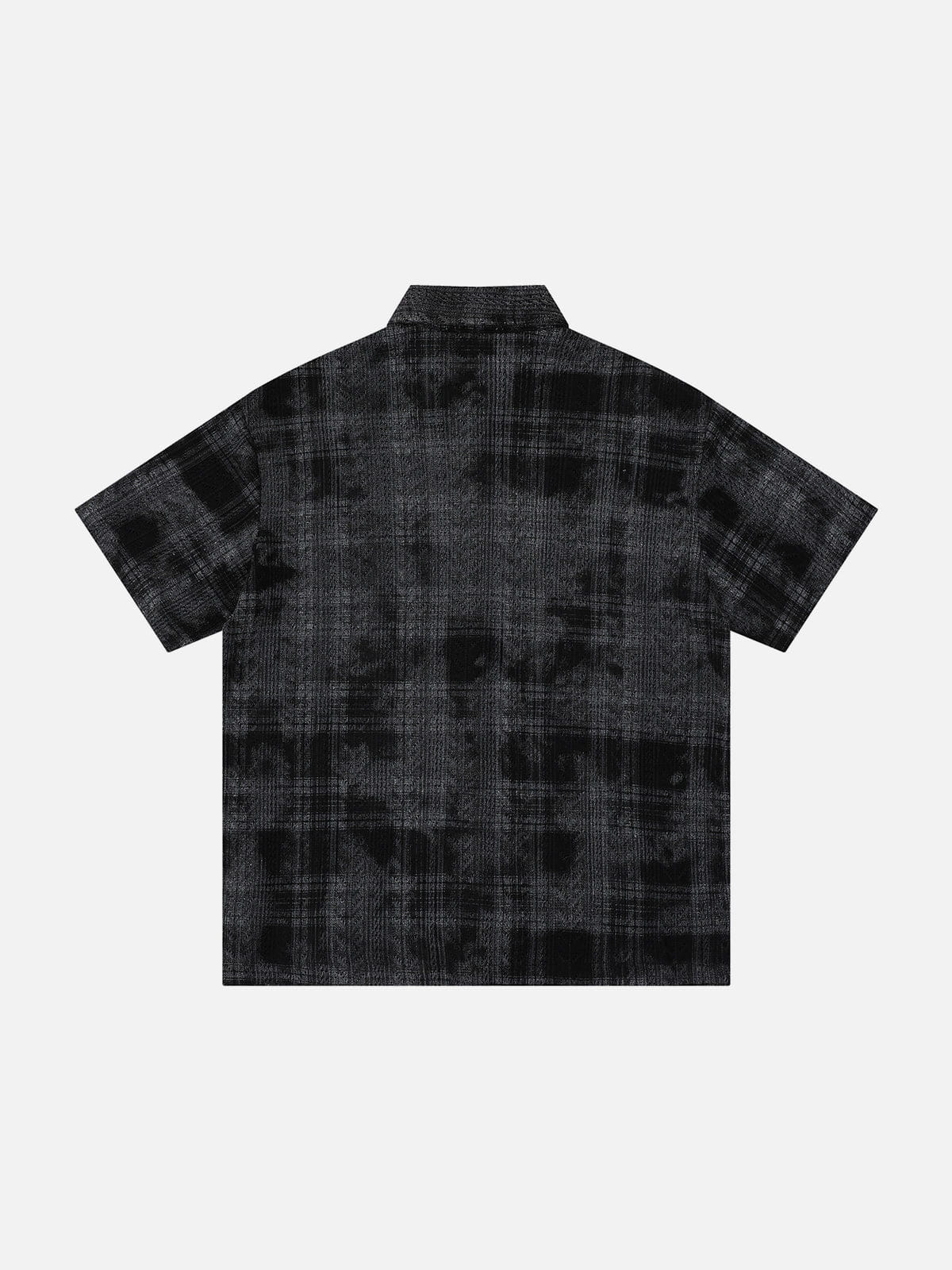 Textured Plaid Short Sleeve Shirt