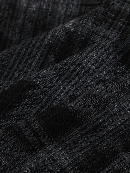 Textured Plaid Short Sleeve Shirt