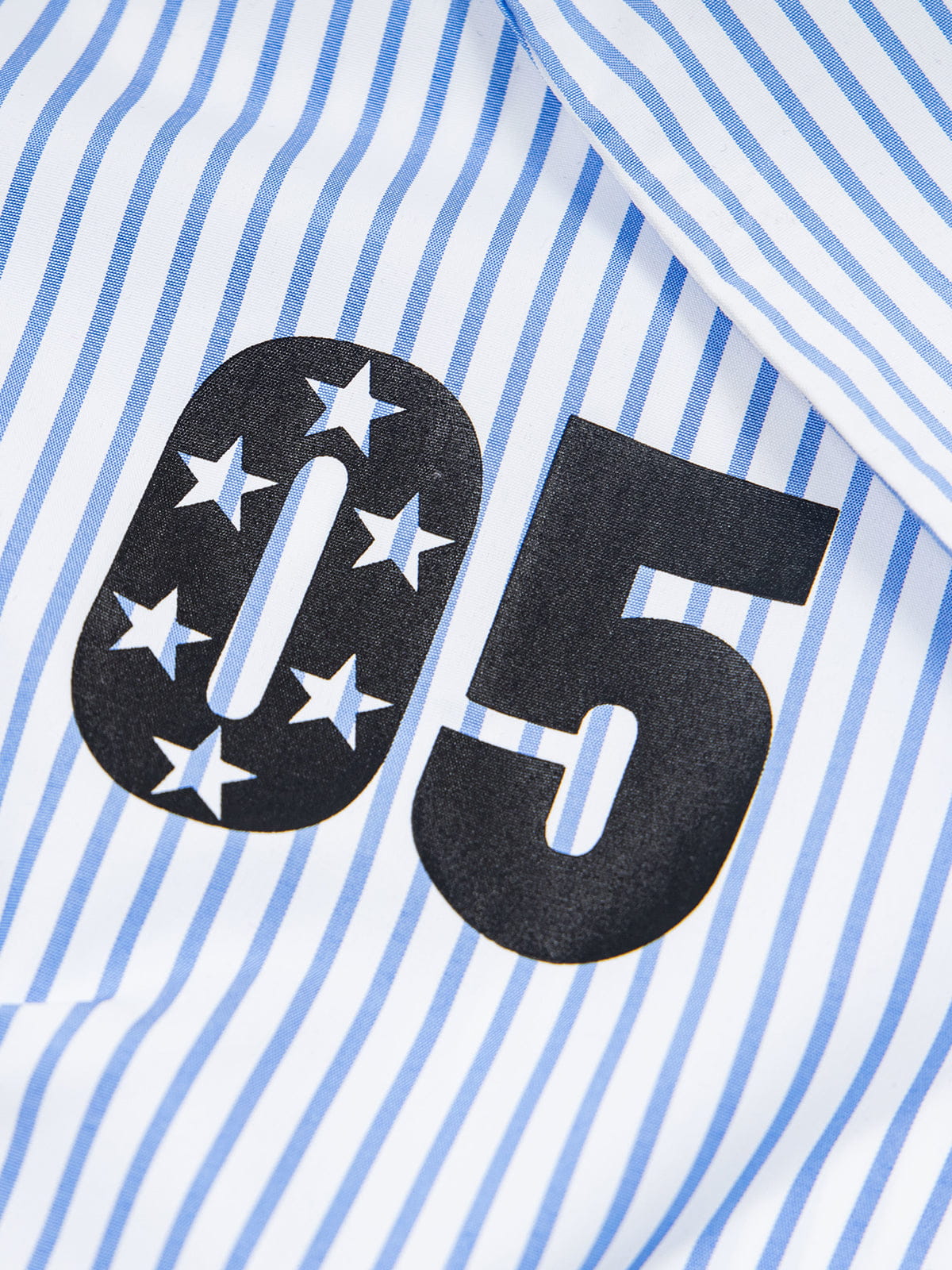 Stripe Star Off-The-Shoulder Short Sleeve Shirt