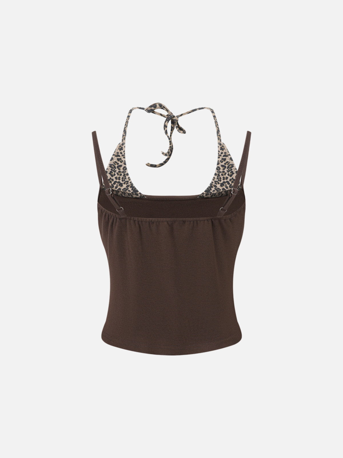 Leopard Halter Studded Cami Top