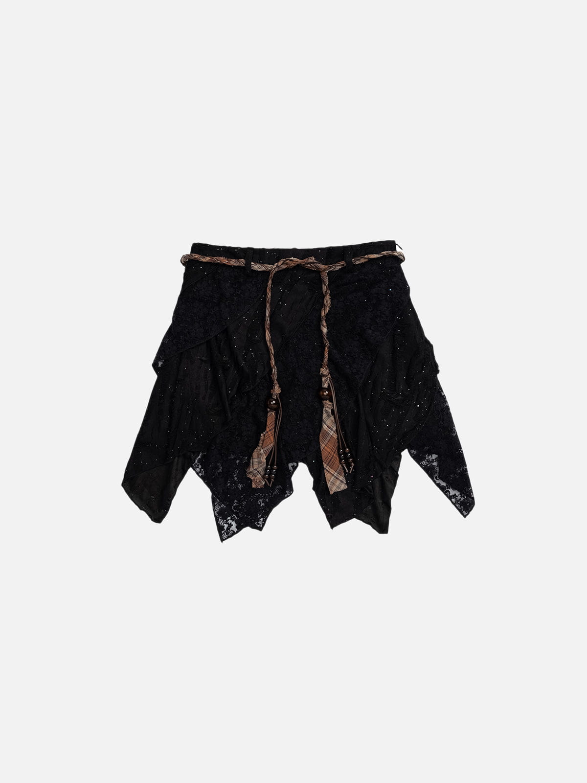 Lace Layered Asymmetrical Skirt