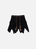 Lace Layered Asymmetrical Skirt