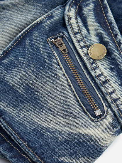 Pocket Denim Mini Skirt